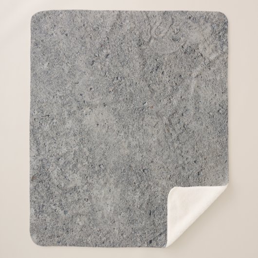 Grijze textuur van betoncement sherpa deken (Voorkant)