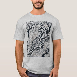 grijze tijger in de Oerwoud kunst T-shirt