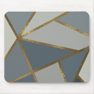 Grijze tinten & goud bronzen geometrische chic mui muismat