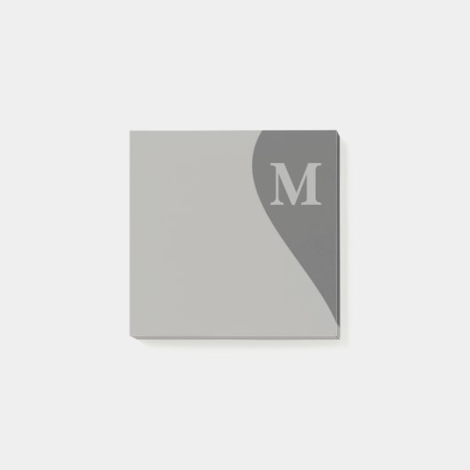 Grijze tinten met monogram post-it® notes (Voorkant)