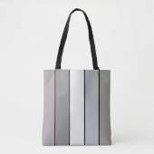 Grijze tinten met zwarte strepen op Waterverf papi Draagtas (Voorkant)