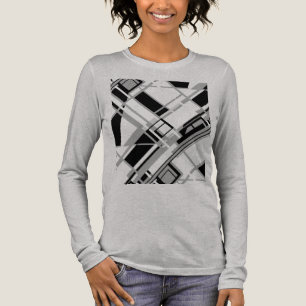 Grijze tinten Zwart Diagonaal Speelbord MCM Look Tri-Blend Shirt