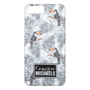 Grijze Toekan Voeg Je Naam Toe iPhone 8 Plus / 7 Plus Hoesje