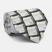 Grijze toetsenbordstropdas! stropdas (Opgerold)