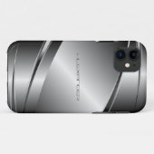 Grijze tonnen Roestvrij staal Metalli Kijk - Monog Case-Mate iPhone Case (Achterkant (horizontaal))