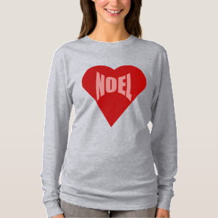 Grijze trui met lange mouwen voor dames KERST T-shirt