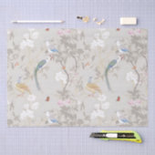 Grijze Tuinen Chinoiserie Wrapping Paper Tissuepapier (Craft)