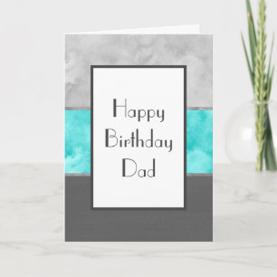 Grijze turquoise Block Stripes Kaart