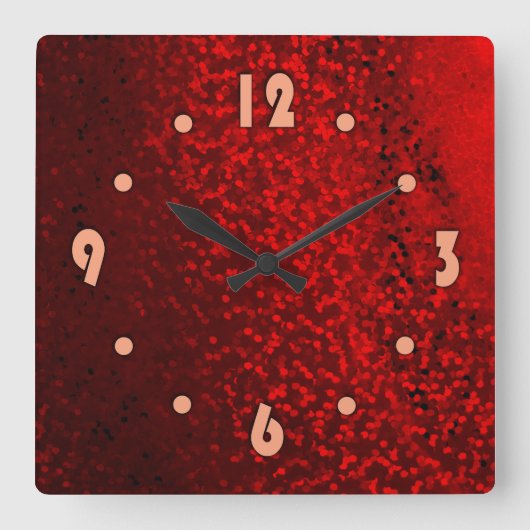 Grijze turquoise geruite vierkante klok (Voorkant)