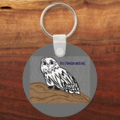 Grijze uil sleutelhanger (Voorkant)
