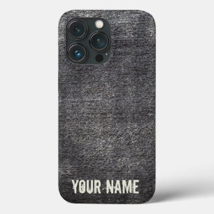 Grijze velours antraciettapijt tapijt iPhone 13 pro hoesje