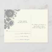 Grijze  ventilator op lichte ivoren RSVP Uitnodiging Briefkaart (Achterkant)