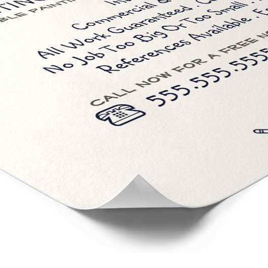 Grijze verfrol, Schilder & Decorator Adverteren Poster (Hoek)