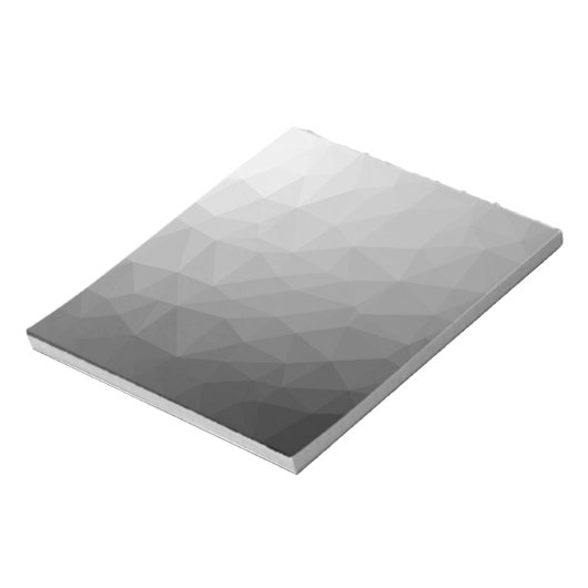 Grijze Verlopende Geometrische Mesh Patroon Notitieblok (Gedraaid)