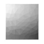 Grijze Verlopende Geometrische Mesh Patroon Notitieblok (Voorkant)