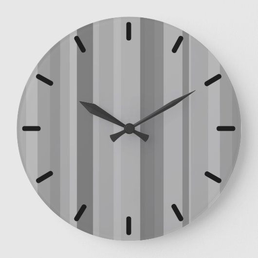 Grijze verticale strepen grote klok (Voorkant)
