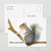 Grijze vierkant potlood Tekenwerk Briefkaart (Voorkant / Achterkant)