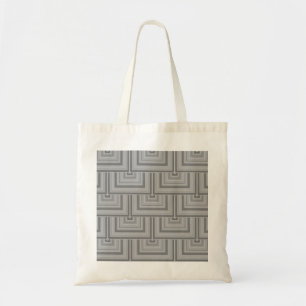 Grijze vierkante schalen tote bag