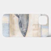 Grijze vis op beige achtergrond Case-Mate iPhone case (Achterkant (horizontaal))
