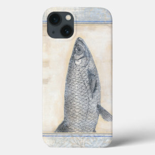 Grijze vis op beige achtergrond iPhone 13 hoesje