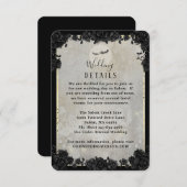 Grijze vleermuizen Gothic Halloween Matching Wed D RSVP Kaartje (Voorkant / Achterkant)
