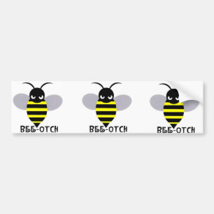 Grijze vleugels van bijentstickers bumpersticker