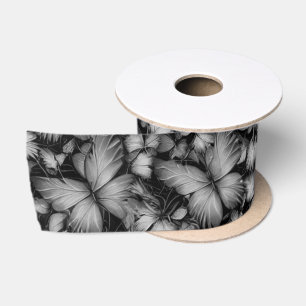 Grijze vlinders Print Lint