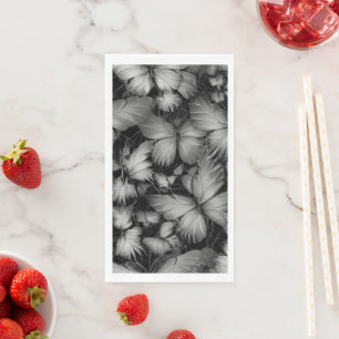Grijze vlinders Print Servet
