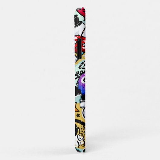 Grijze vruchten en groenten Graffiti Case-Mate iPhone Case (Achterkant/rechts)