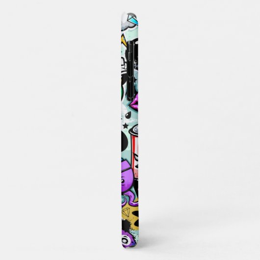 Grijze vruchten en groenten Graffiti Case-Mate iPhone Case (Achterkant/links)