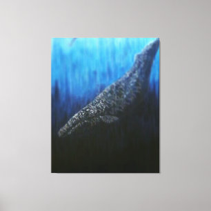 Grijze walvis canvas afdruk