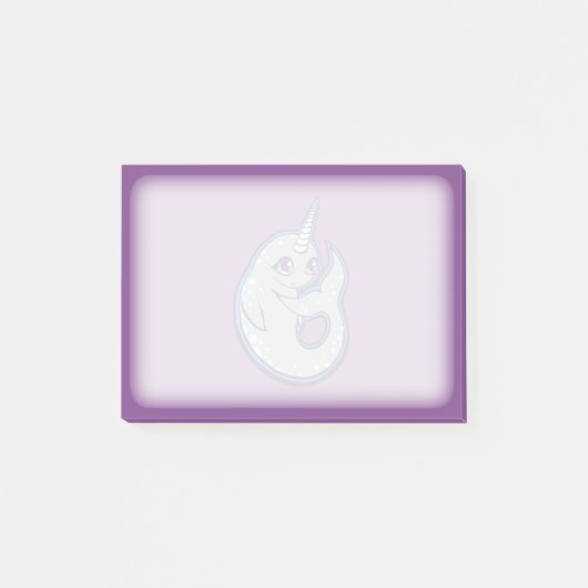 Grijze walvis met inkttekening post-it® notes (Voorkant)