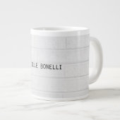 Grijze wandstenen Design Plain Legible Modern Extra Grote Beker (Voorkant rechts)