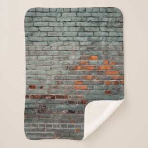Grijze wandverf sherpa deken