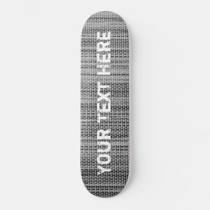 Grijze wasdoek - Jouw tekst toevoegen -  Skateboard