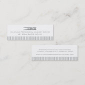 Grijze wasmachine voor wasdrogen label / visitekaa (Voorkant / Achterkant)