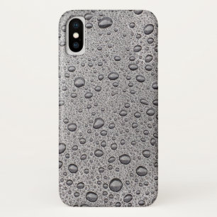 Grijze waterdruppels iPhone x hoesje