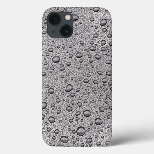 Grijze waterdruppels Hoesje-Mate iPhone case (Achterkant)