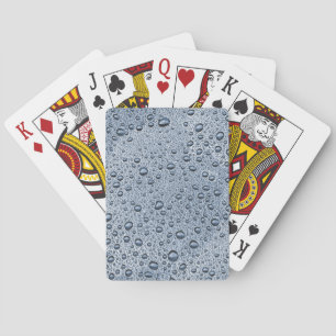 Grijze waterdruppels van Gunmetal Pokerkaarten