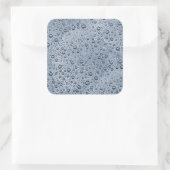 Grijze waterdruppels van Gunmetal Vierkante Sticker (Tas)