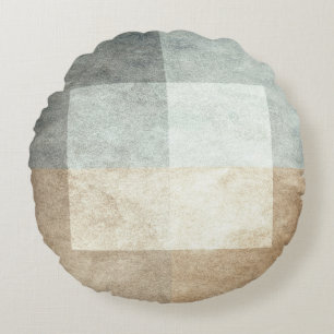 grijze waterverf-achtige abstracte afbeelding rond kussen
