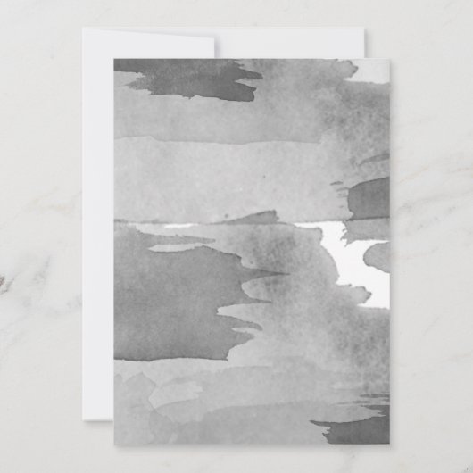 Grijze Waterverf - Foto - Viering van het leven Kaart (Achterkant)