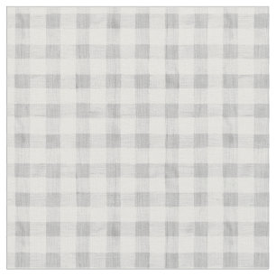 Grijze Waterverf Gingham Fabric Stof