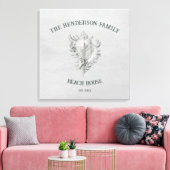 Grijze weergave Shell Canvas afdrukken (Insitu (Woonkamer))
