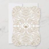 Grijze Whimsical Pattern Wedding Invitations Kaart (Achterkant)