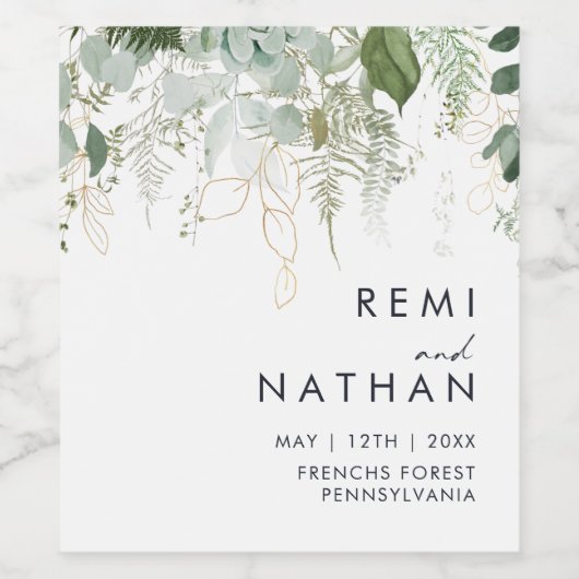 Grijze wijn en gouden lef-weddenschap wijn etiket (Enkel label)