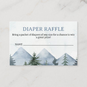 Grijze Wilderness Baby Shower Luier Raffle Inzet Klantenkaartje