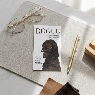Grijze Windhond Bruine Dogue Tijdschrift Visitekaa Visitekaartje