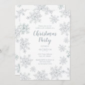 Grijze winterfeestdag in Snowflake Kaart (Voorkant / Achterkant)