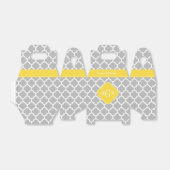 Grijze Wit Marokkaans #5 Pineappel 3 Initiaal Mono Bedankdoosjes (Uitgevouwen)